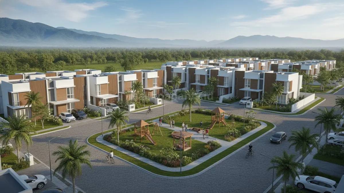 Kawasan rumah minimalis modern pinggir kota yang mulai ramai dipilih keluarga muda
