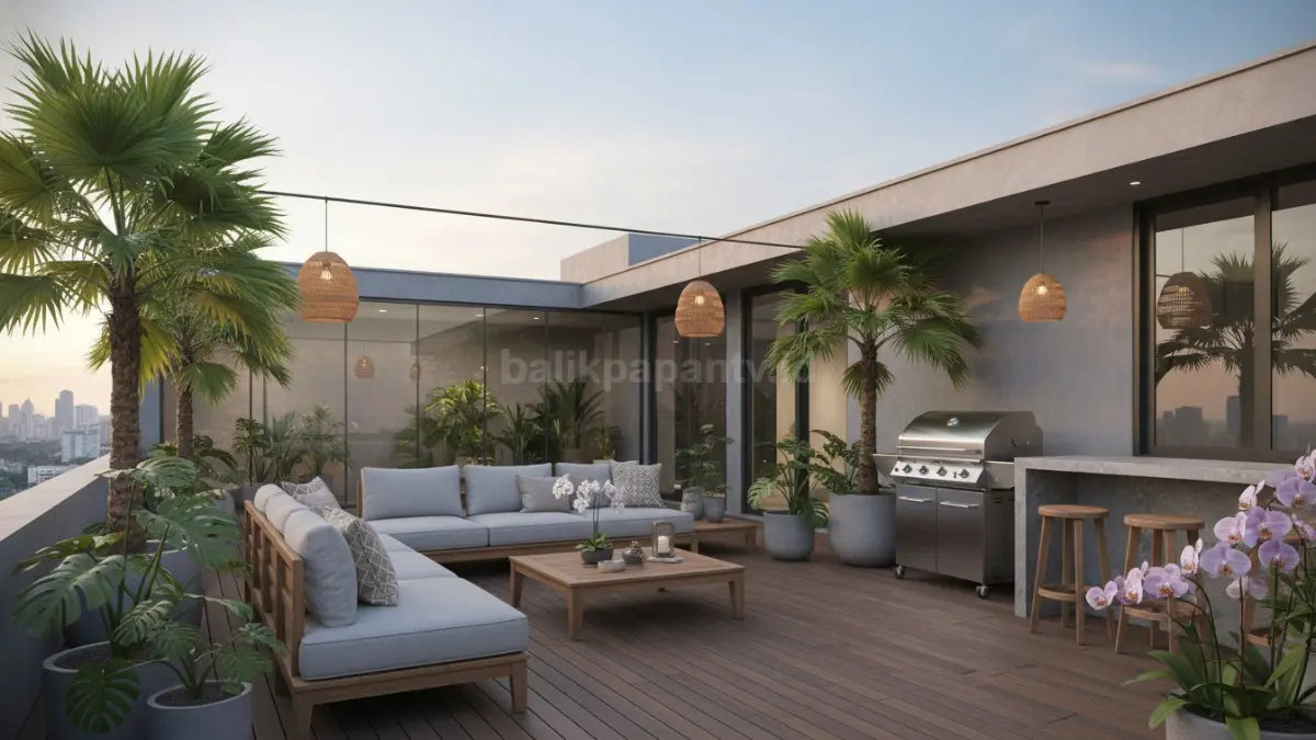 Rooftop multifungsi untuk ruang santai keluarga. (BTV/Ai)