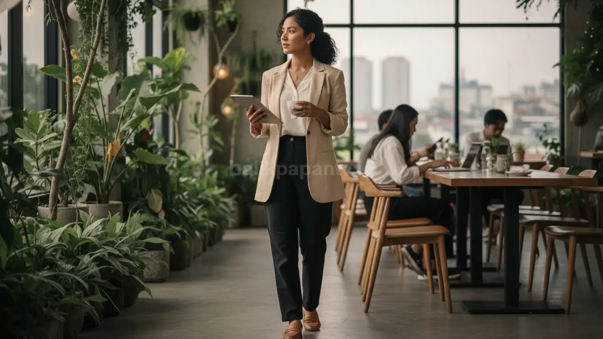 Blazer beige soft tailoring populer sebagai officewear modern nyaman dengan tampilan rapi ringan dan fleksibel harian.
