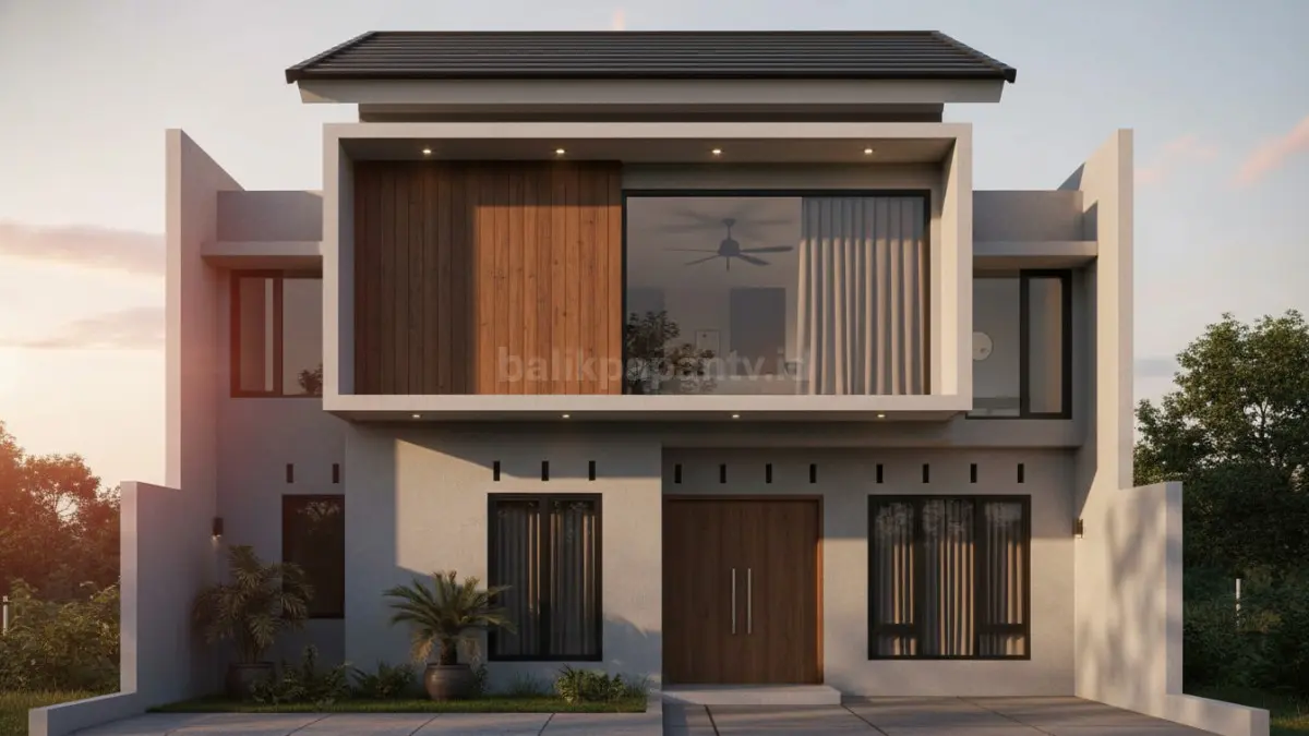 Ilustrasi kesalahan desain rumah modern yang membuat ruangan cepat panas dan pengap
