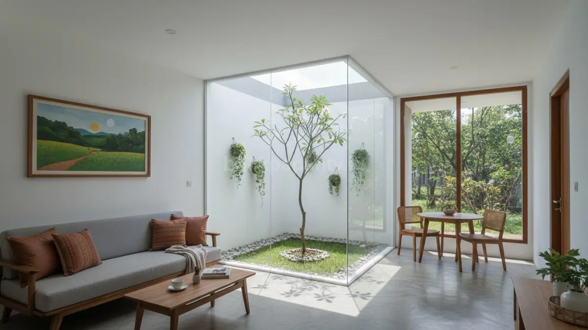 Rumah minimalis dengan inner court kecil