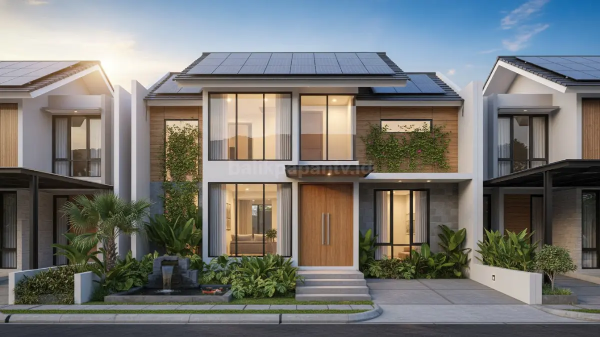 Rumah modern dengan ventilasi silang dan pencahayaan alami ramah lingkungan. (BTV/Ai)