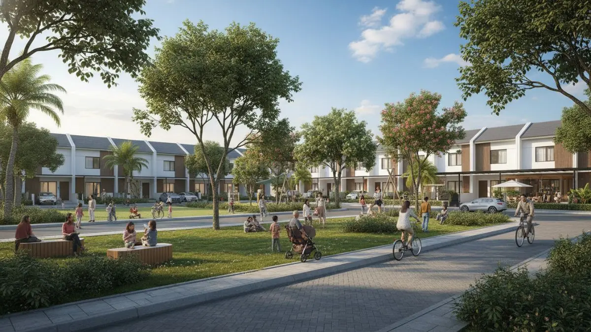 Warga kota menikmati taman multifungsi human-centered dengan area teduh dan ruang interaksi. (BTV/Ai)