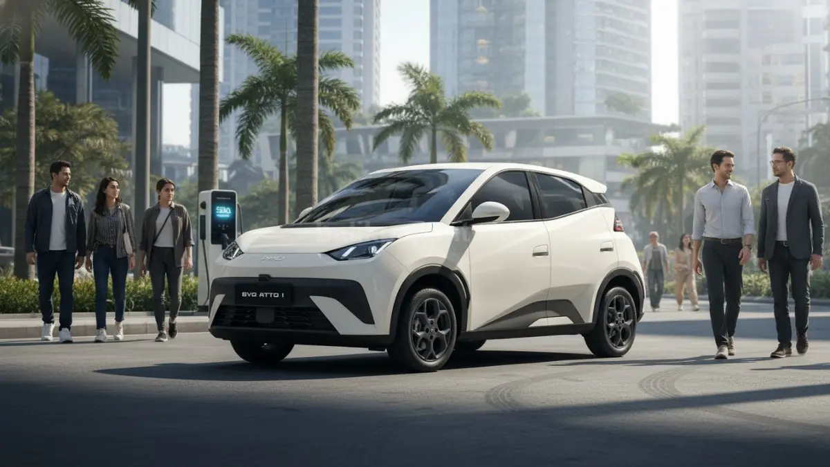 BYD Atto 1 terbaru tampil mungil modern dengan jarak tempuh 500 km untuk mobilitas perkotaan (BTV/Ai)