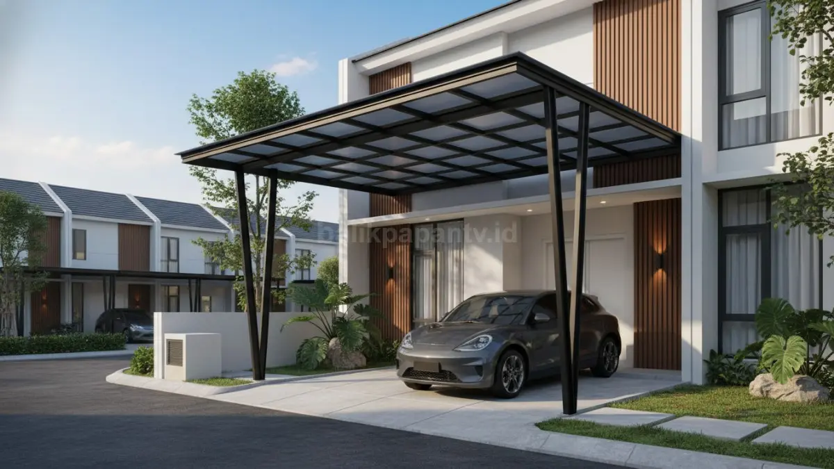 Carport Kanopi Baja Minimalis. (BTV/Ai)