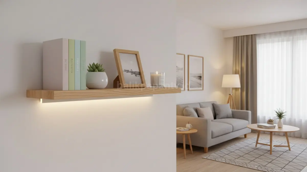  Floating Shelf Kayu Natural (BTV/Ai)