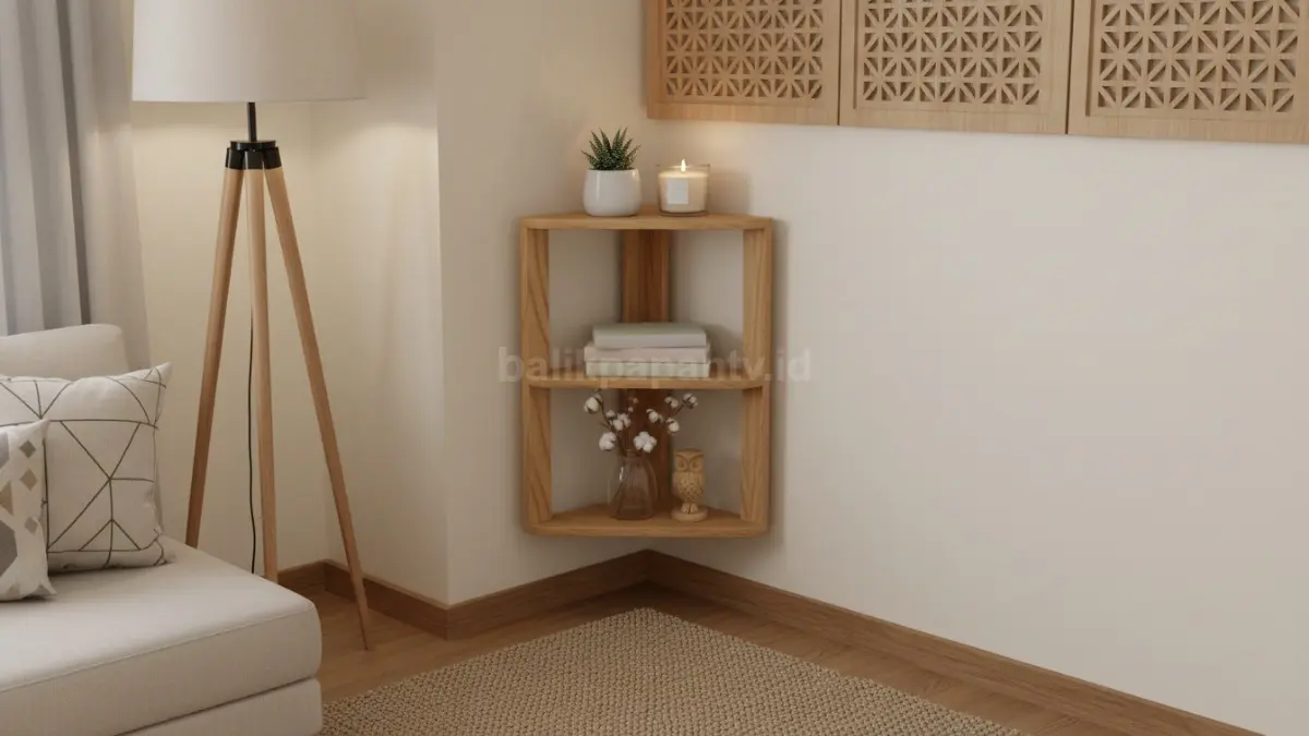 Floating Shelf Sudut Ruangan (BTV/Ai)