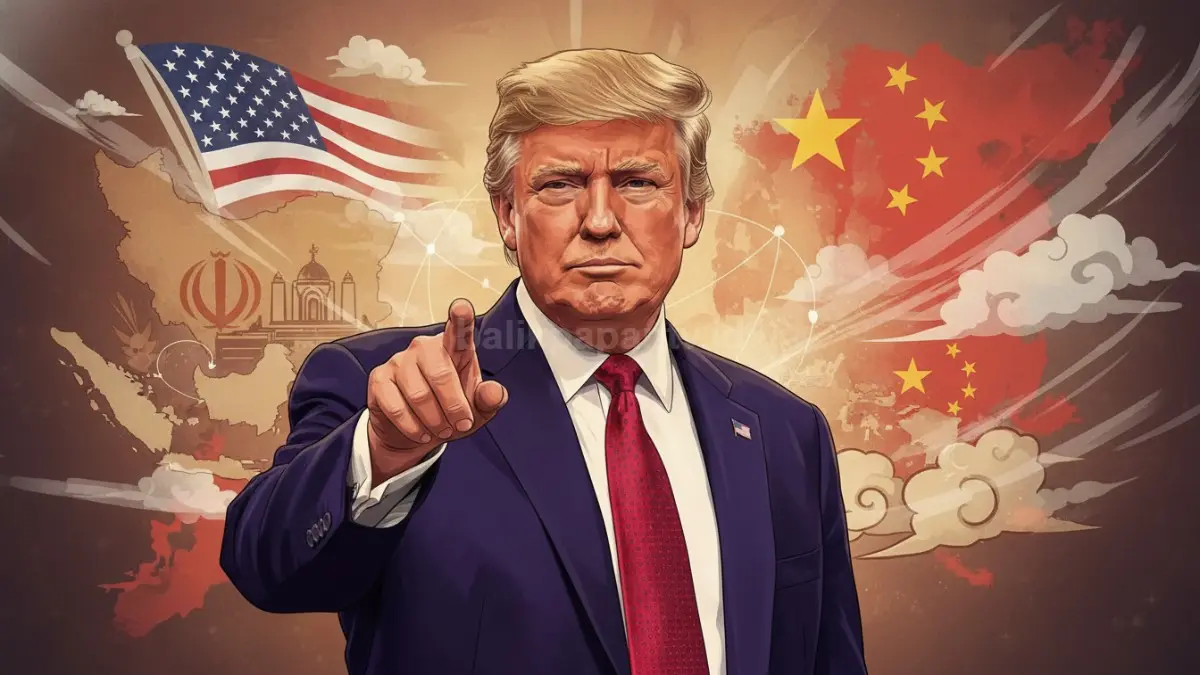 Ilustrasi Donald Trump berbicara soal Iran sebelum bertolak ke Beijing bertemu Xi Jinping.