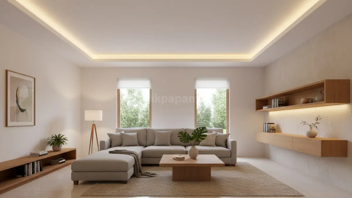 LED strip tersembunyi pada plafon dan kabinet (BTV/Ai)