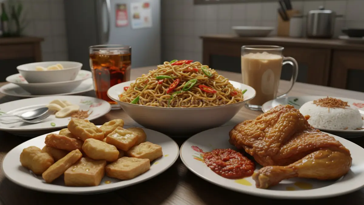 Makanan pedas dan tinggi lemak sering memicu asam lambung naik saat pola makan mulai berantakan. (BTV/AI) 
