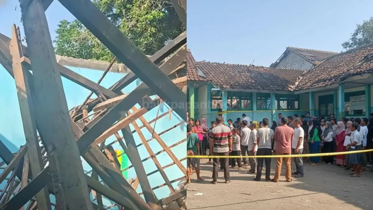 MTs Muhammadiyah 4 Bulu Sragen Roboh Mendadak, Kondisi Atap Lawas Jadi Sorotan (Instagram/pmikabsragen)