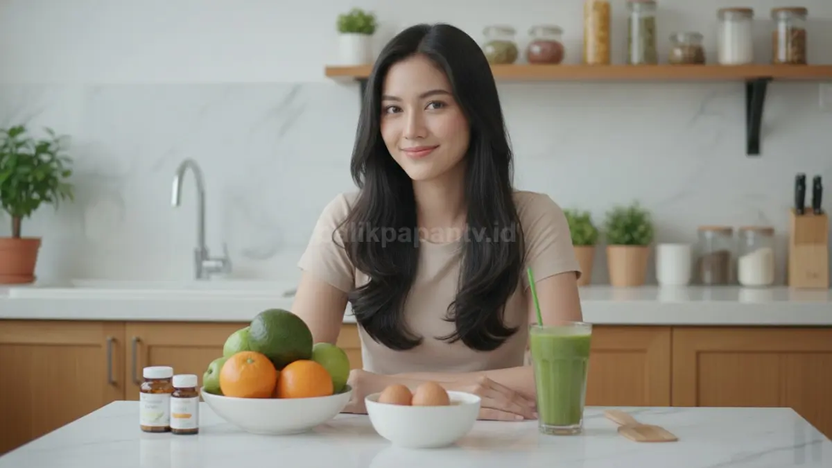 Nutrisi protein, vitamin, dan kebiasaan sederhana ikut membantu menjaga kesehatan rambut sehari-hari.
