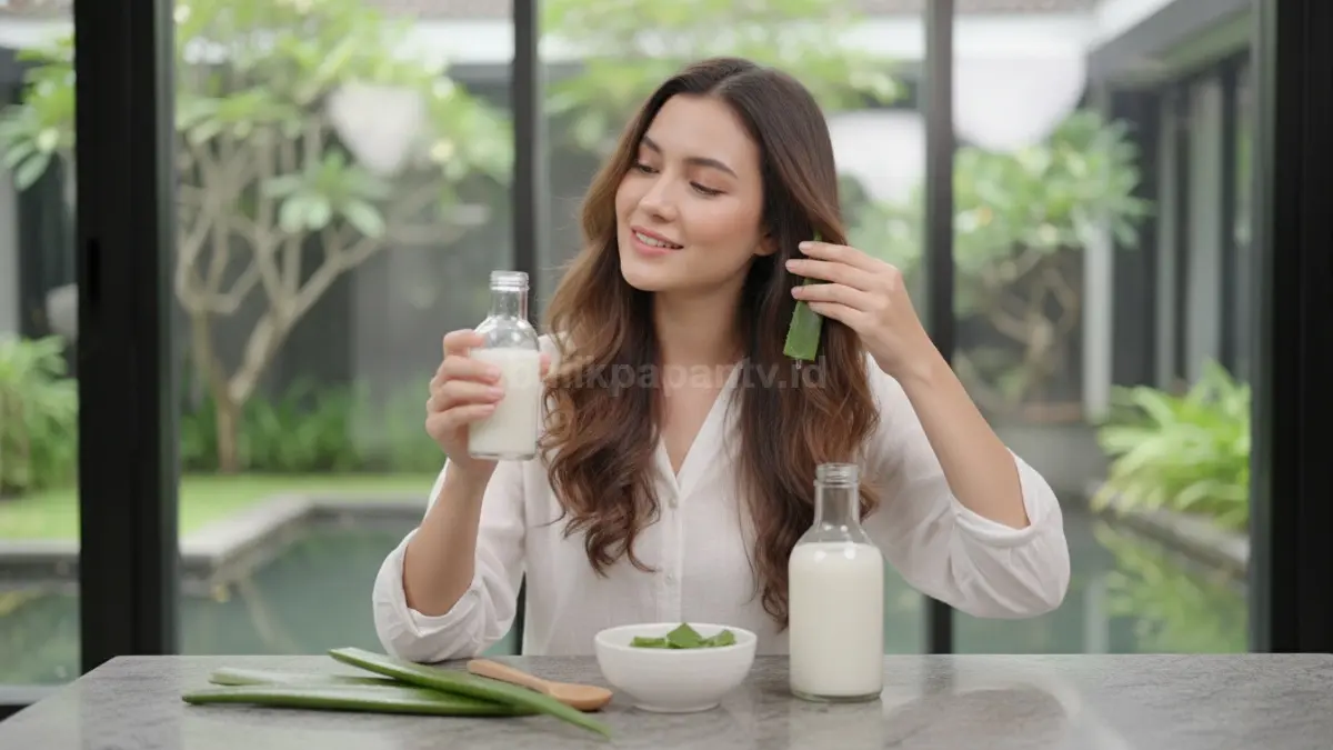 Perawatan rambut rontok alami memakai lidah buaya dan minyak kelapa yang mulai banyak dipilih, Ces!
