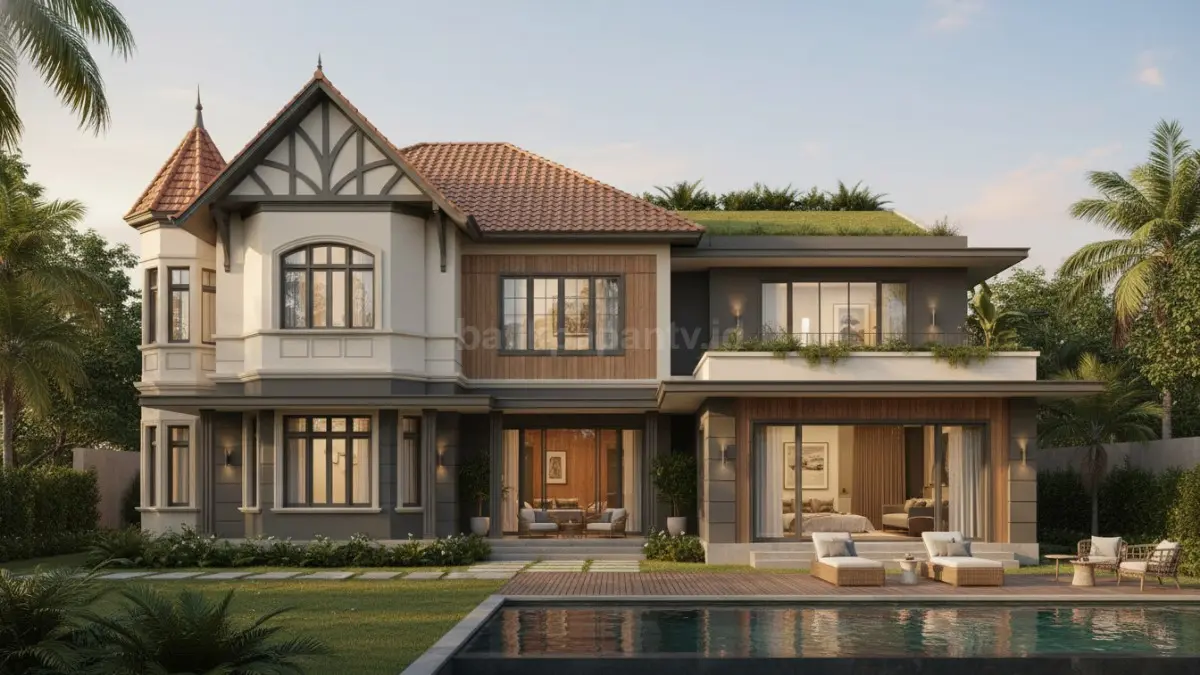 Perpaduan rumah Victorian dan desain modern menghadirkan hunian hangat, elegan, nyaman, serta tetap fungsional di 2026.