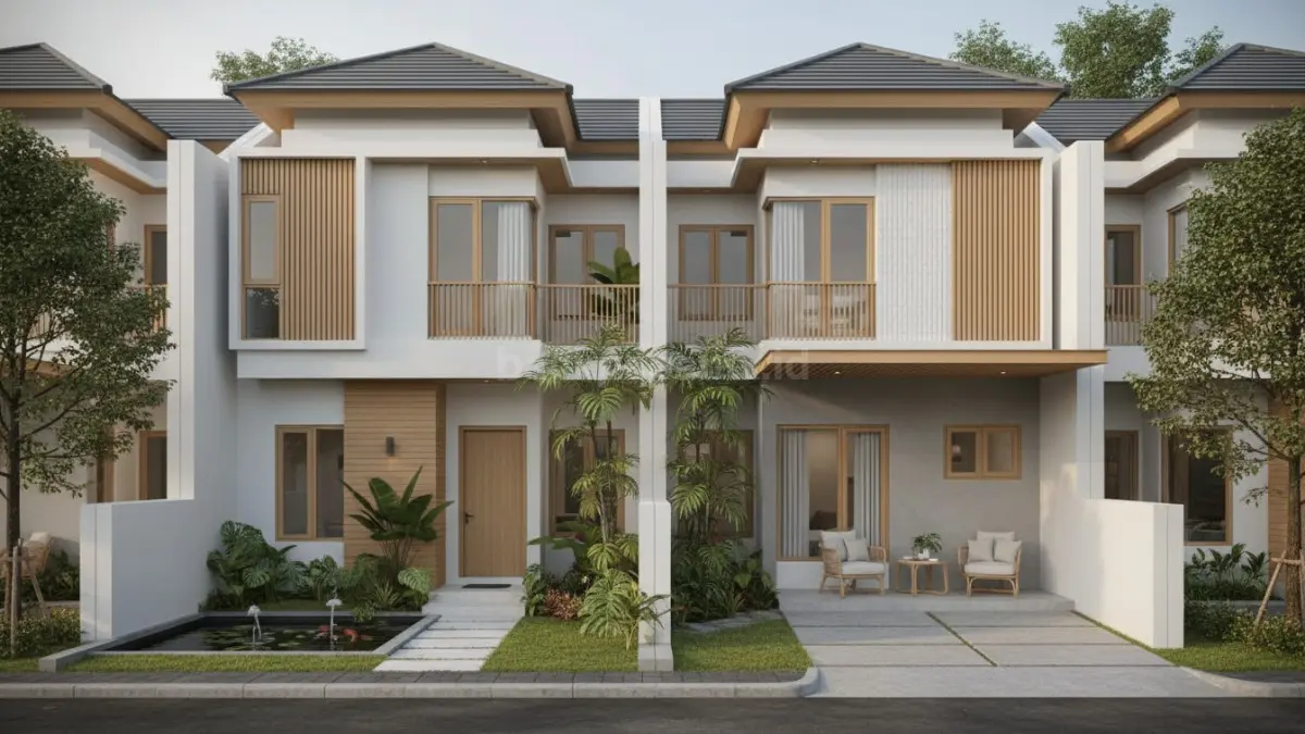 Rumah Japandi tropis modern dengan ventilasi alami dan nuansa kayu natural bikin suasana adem, Ces!. (BTV/Ai)