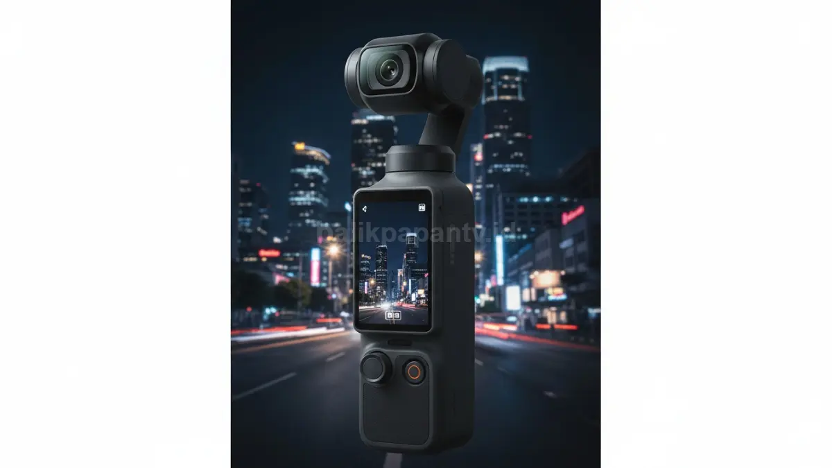Sensor 1 inci DJI Pocket 4 saat merekam video malam dengan hasil detail tajam (BTV/Ai)