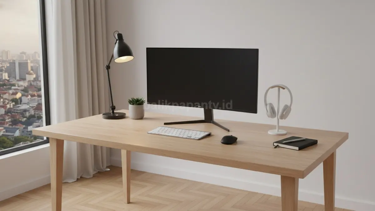  Setup clean desk warna netral (BTV/Ai)