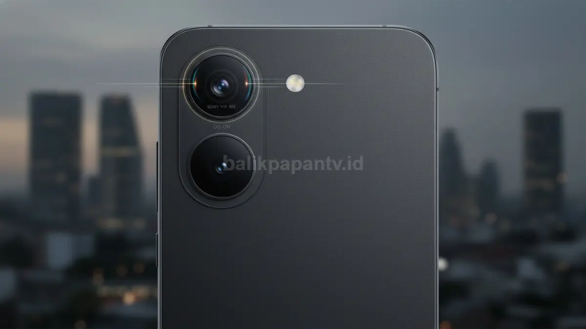 Tampilan kamera Poco X8 Pro dengan sensor Sony IMX 882 dan fitur OIS aktif (BTV/Ai)
