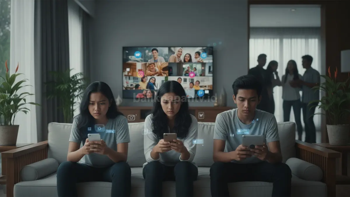 Tekanan sosial dan media digital membuat anak muda sulit membedakan pertemanan sehat dan lingkungan berisiko modern. (BTV/AI) 
