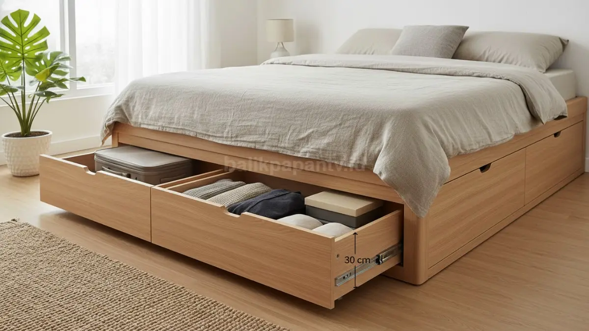 Tempat tidur dengan laci tersembunyi (BTV/Ai)