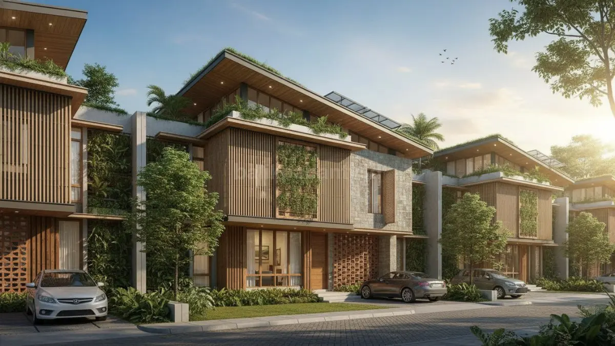 Ventilasi silang rumah tropis modern membantu ruangan terasa adem alami. (BTV/Ai)