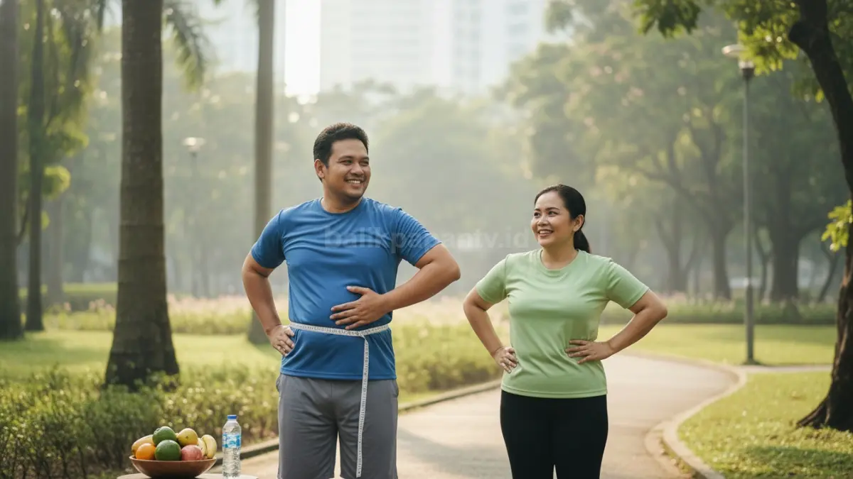 Lingkar perut berlebih sering dikaitkan dengan meningkatnya risiko diabetes tipe dua pada usia produktif. (BTV/AI) 
