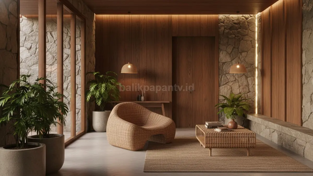 Material natural tanpa finishing berlebihan (BTV/Ai)