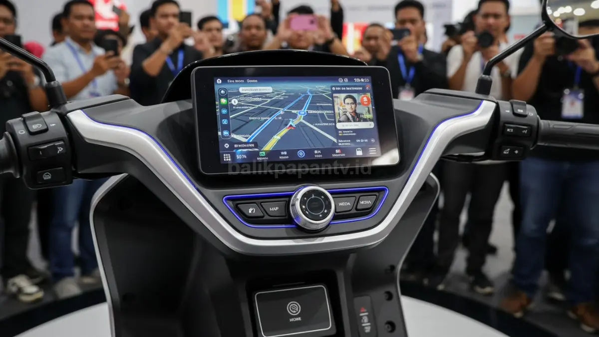Dashboard Honda CUV e dengan navigasi dan konektivitas smartphone yang jadi perhatian publik (BTV/Ai)