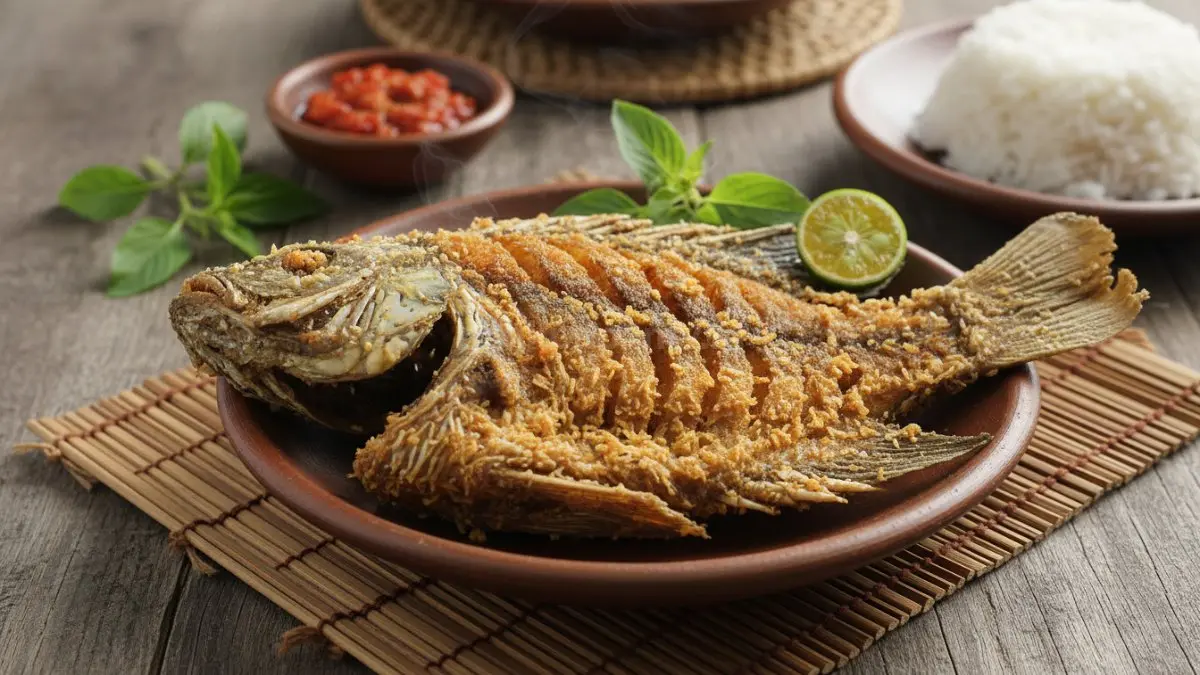 Ikan berlapis maizena digoreng sampai keemasan menghasilkan tekstur renyah dan aroma menggoda selera keluarga.