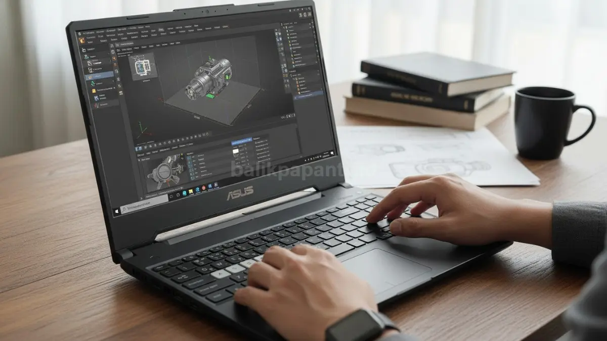 Asus TUF A15 dipakai mengerjakan software teknik  (BTV/Ai)