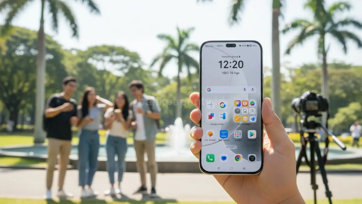 Layar AMOLED 120 Hz HONOR 400 tetap terang saat dipakai outdoor siang hari (BTV/Ai)