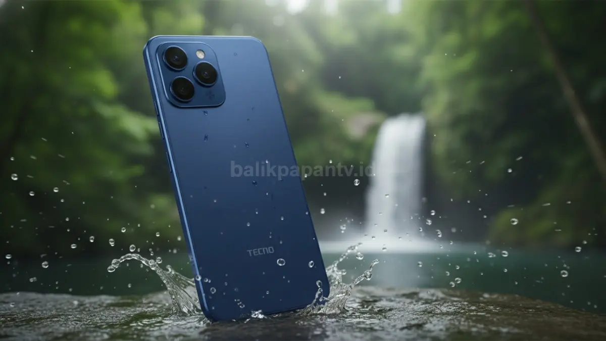 Tecno Spark 50 4G dengan desain anti sidik jari dan bodi tahan cipratan air (BTV/Ai)