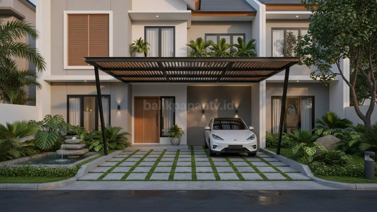 Carport menyatu taman depan (BTV/Ai)