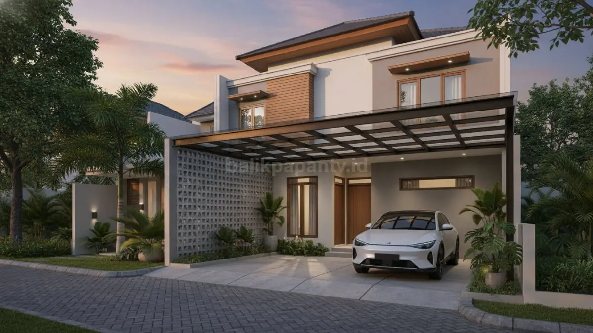 Carport semi terbuka dengan roster (BTV/Ai)