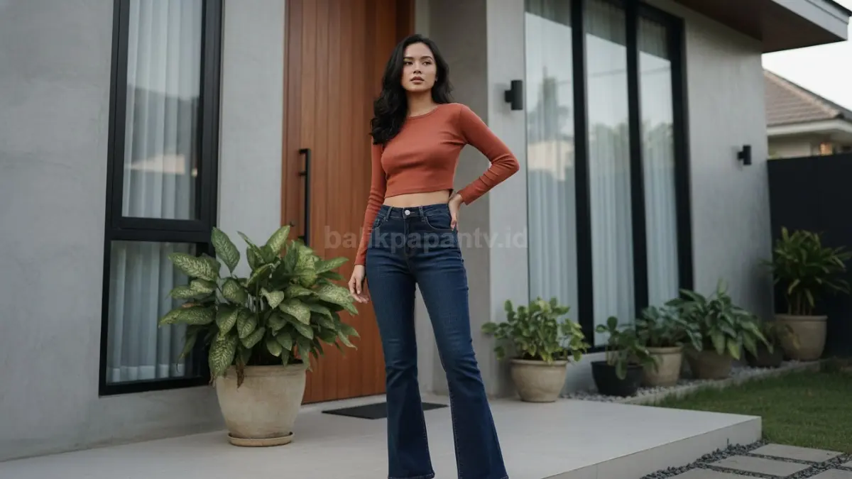  Crop top lengan panjang
