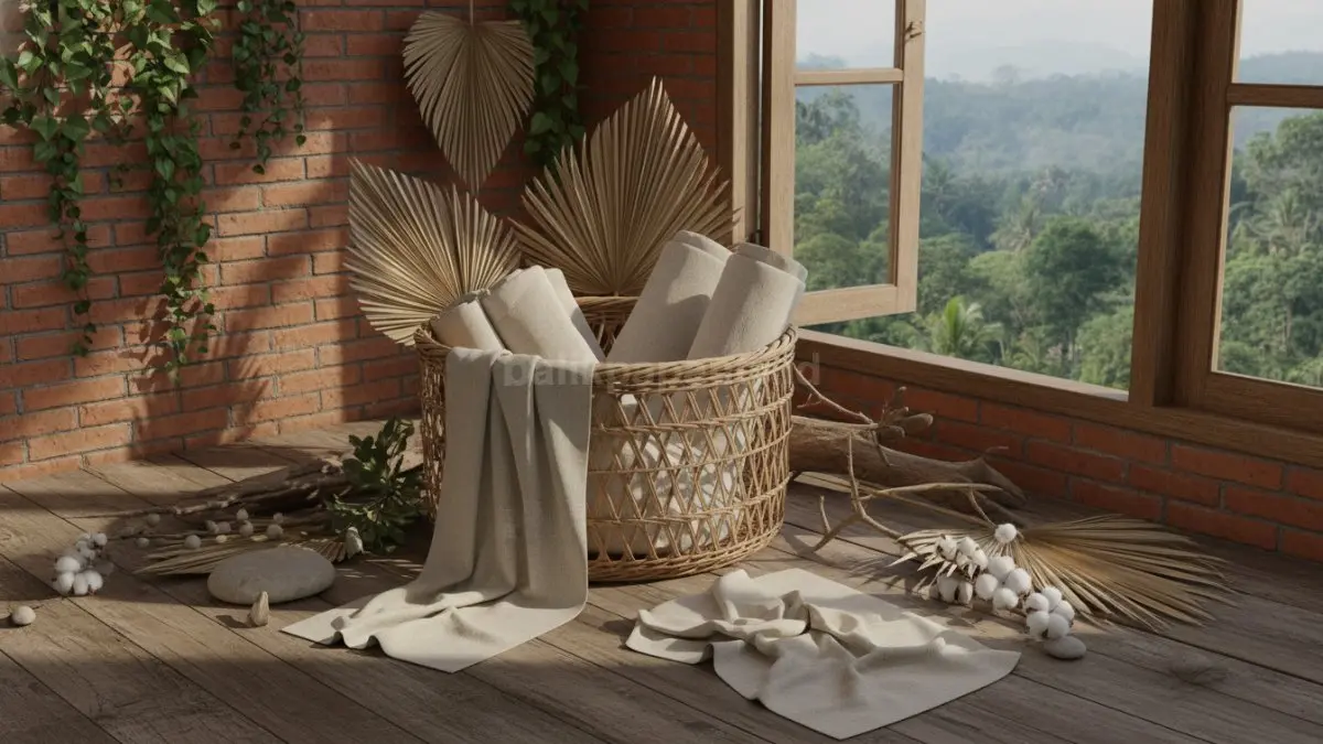 Dekor anyaman dan linen natural viral 2026, menghadirkan nuansa tropis hangat, ringan, estetik, nyaman untuk hunian.

