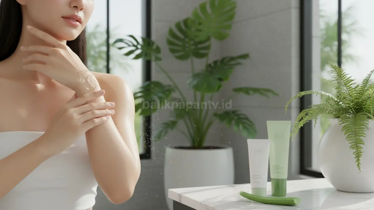 Gel lidah buaya dan skincare pencerah aman digunakan pada area lipatan tubuh sensitif
