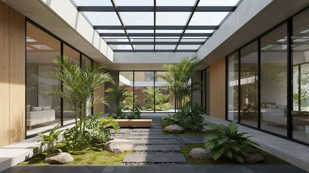Inner garden tengah rumah. (BTV/Ai)