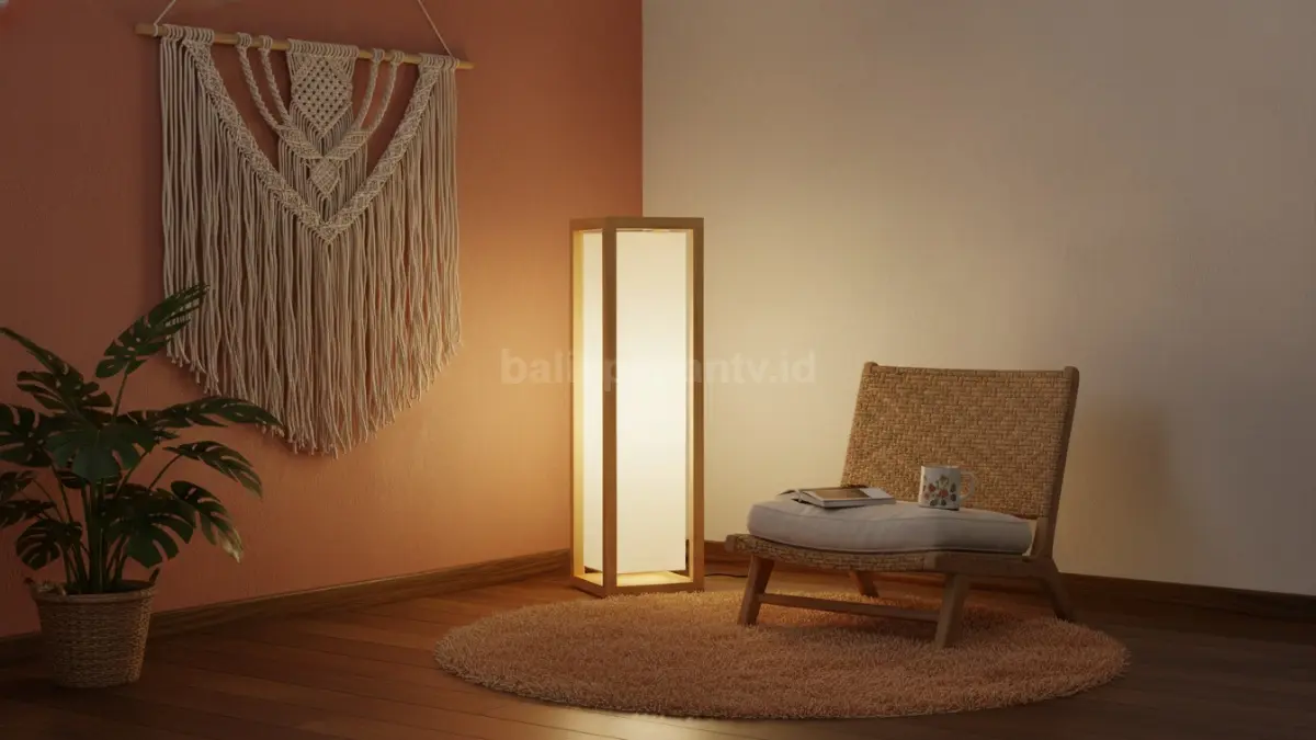 Lampu ambient sudut ruangan viral 2026, menghadirkan suasana hangat, estetik, nyaman, cocok untuk kamar modern minimalis.