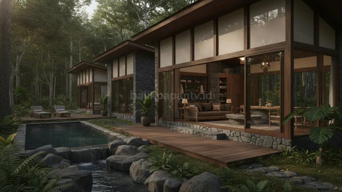 Material natural seperti kayu, batu, linen, dan warna tanah membuat rumah terasa hangat serta menyatu alami. (BTV/AI)