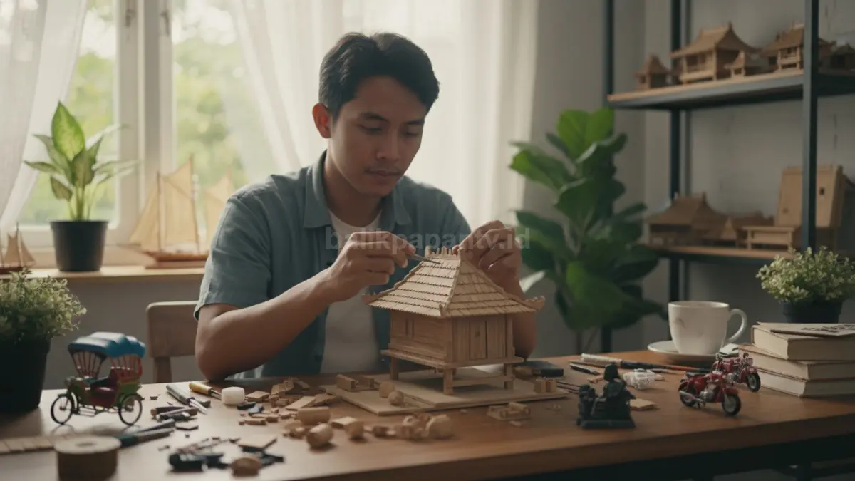 Miniature crafting diminati karena melatih fokus detail sekaligus membantu meredakan stres setelah aktivitas kerja harian.

