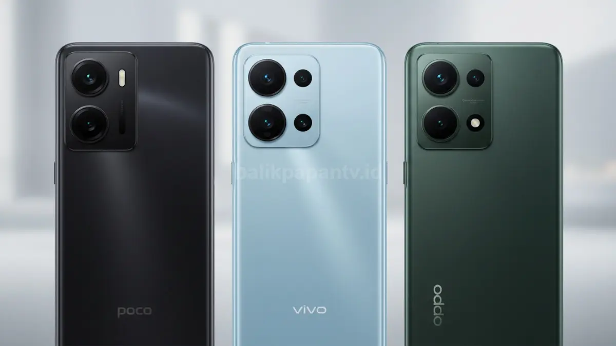 Poco F7 Ultra, Vivo V50, dan Oppo Reno 14 tampil sebagai HP premium yang ramai diperbincangkan tahun ini. (BTV/Ai)