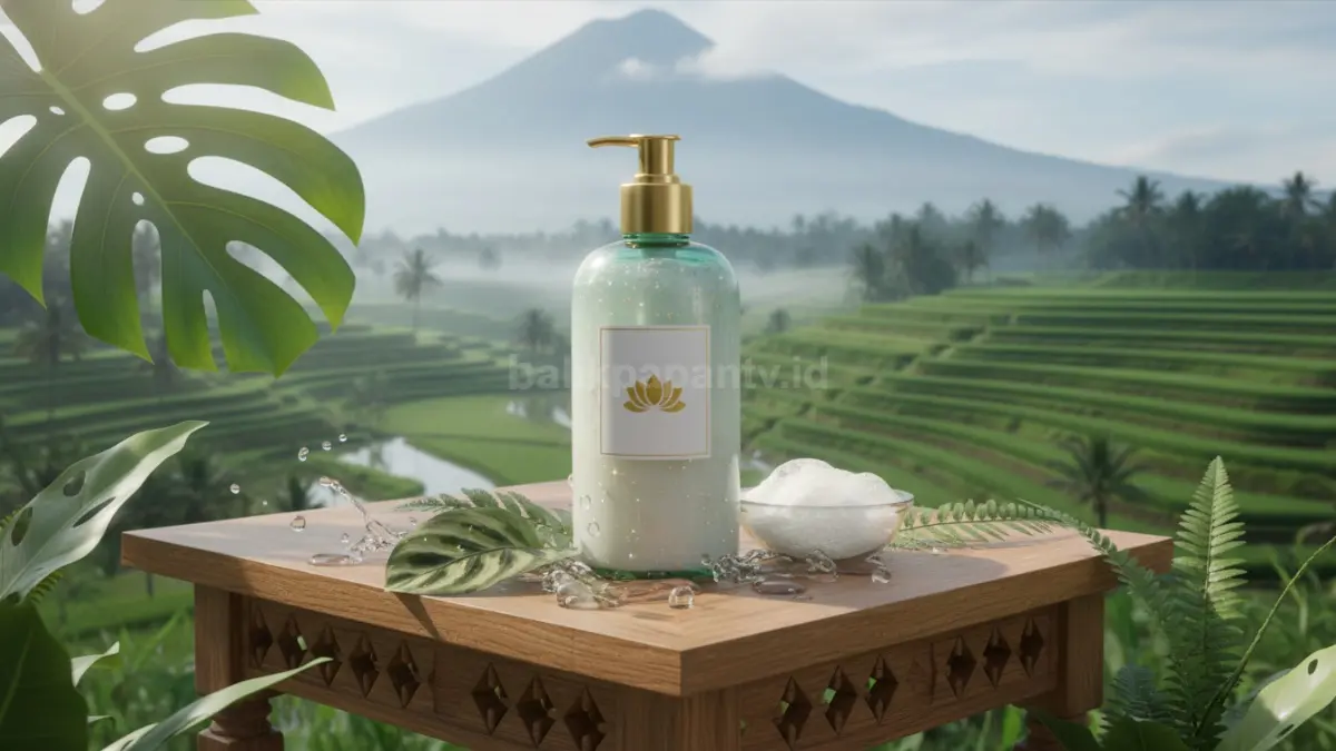 Serum body wash 2026 hadir lebih lembut dengan fokus menjaga skin barrier dan kebutuhan kulit spesifik. (BTV/AI)

