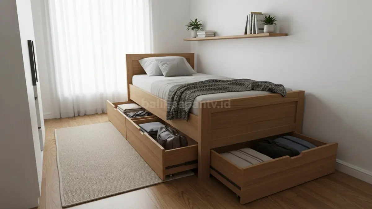  Sistem buka samping untuk kamar sempit memanjang

