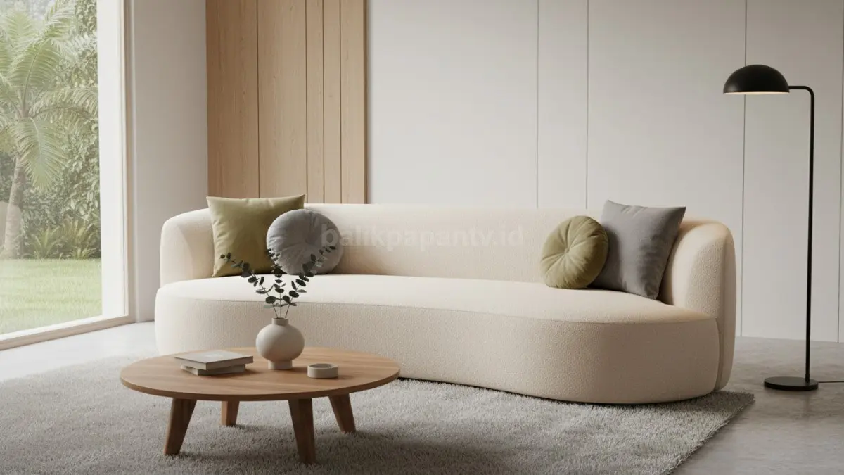  Sofa suede matte rounded (BTV/Ai)