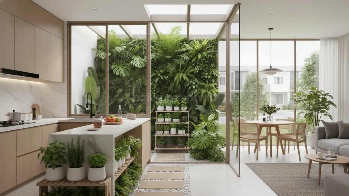 Taman indoor dekat dapur. (BTV/Ai)