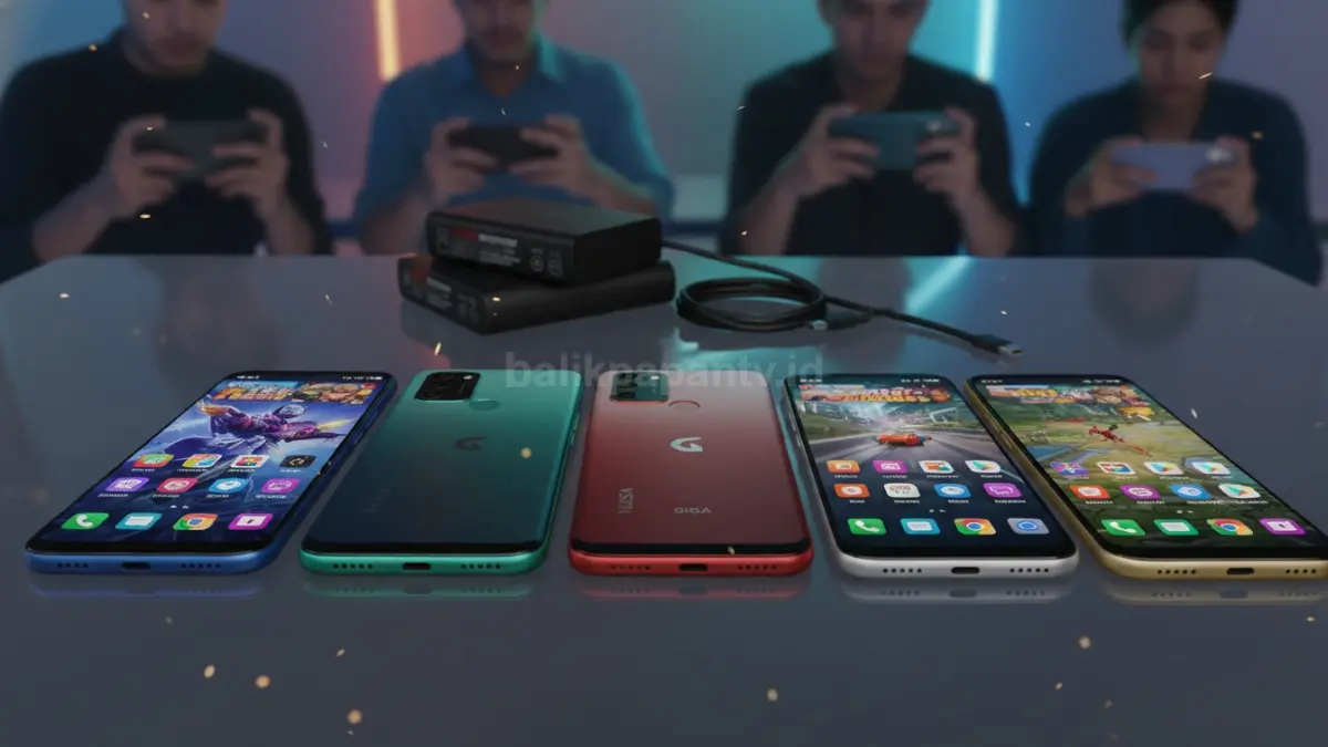 Deretan HP 1 jutaan terbaik 2026 dengan baterai besar, layar AMOLED, dan performa gaming stabil yang ramai dibahas pengguna. (BTV/Ai)