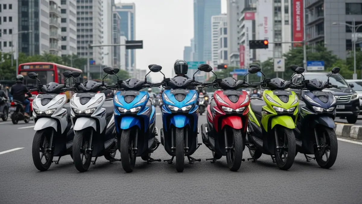 Deretan motor matik irit 2026 seperti Honda Beat dan Yamaha Gear Ultima untuk mobilitas harian perkotaan (BTV/Ai)