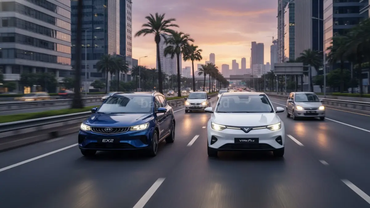 Geely EX2 dan VinFast mulai mengganggu pasar city car serta LCGC di Indonesia (BTV/Ai)