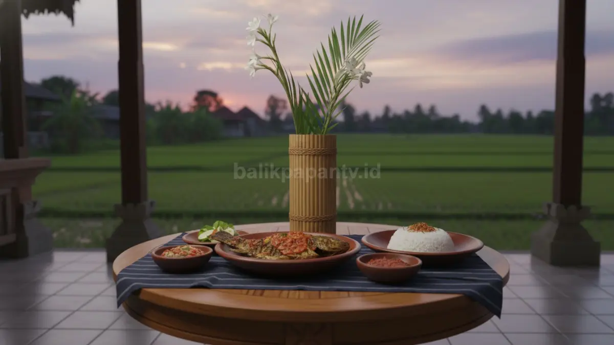 Hindari dekorasi meja berlebihan agar ruang makan kecil tetap terasa rapi, lega, dan nyaman dipandang. (BTV/AI)